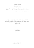 Učinci Zajedničke trgovinske politike Europske unije na izvoz Republike Hrvatske