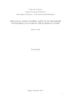 The legal and economic aspects of transfers of football players in the European union