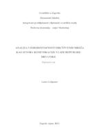 Analiza vjerodostojnosti društvenih mreža kao izvora komunikacije Vlade Republike Hrvatske