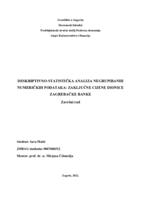 Deskriptivno-statistička analiza negrupiranih numeričkih podataka