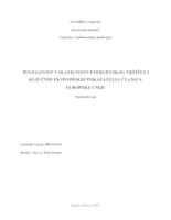 Povezanost volatilnosti energetskog tržišta i ključnih ekonomskih pokazatelja članica Europske Unije