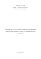The impact of COVID-19 crisis on manufacturing and hospitality industry in the Republic of Croatia and the European Union