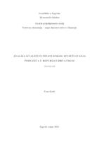Analiza kvalitete financijskog izvještavanja poduzeća u Republici Hrvatskoj