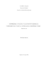 Empirijska analiza valjanosti Marshall Lernerovog uvjeta u zemljama Europske unije