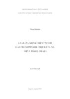 Analiza konkurentnosti gastronomskih objekata na hrvatskoj obali