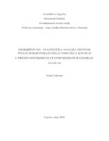 Deskriptivno - statistička analiza osnovnih financijskih pokazatelja poduzeća Konzum u predpandemijskom i pandemijskom razdoblju