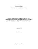 Uloga utjecajnih osoba na društvenim medijima u namjeri kupnje proizvoda za njegu kože od strane pripadnika generacije Z