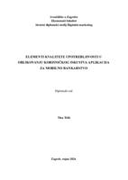 Elementi kvalitete upotrebljivosti u oblikovanju korisničkog iskustva aplikacija za mobilno bankarstvo