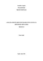 Analiza profitabilnosti bankovnog sustava Republike Hrvatske