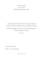 Utjecaj izmjena direktiva Europske Unije na financijalno izvještavanje malih i srednjih poduzeća u Republici Hrvatskoj