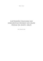 Elektroničko poslovanje kao konkurentska prednost kod online prodaje XXL odjeće i obuće