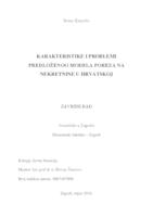 KARAKTERISTIKE I PROBLEMI PREDLOŽENOG MODELA POREZA NA NEKRETNINE U HRVATSKOJ