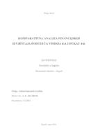 Komparativna analiza financijskih izvještaja poduzeća Vindija d.d. i Dukat d.d.
