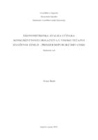 Ekonometrijska analiza učinaka konkurentnosti i bogatstva u visoko tečajno izloženoj zemlji - primjer Republike Hrvatske