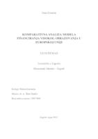 KOMPARATIVNA ANALIZA MODELA FINANCIRANJA VISOKOG OBRAZOVANJA U EUROPSKOJ UNIJI