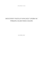 MOGUĆNOST RAZVOJA RURALNOG TURIZMA NA PRIMJERU DALMATINSKE ZAGORE