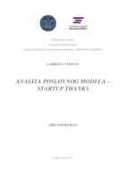 Analiza poslovnog modela - Startup Thanks