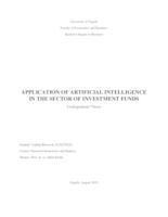 APPLICATION OF ARTIFICIAL INTELLIGENCE IN THE SECTOR OF INVESTMENT FUNDS