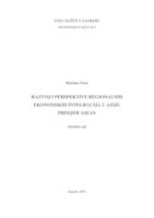 Razvoj i perspektive Regionalnih ekonomskih integracija u Aziji: primjer Asenan