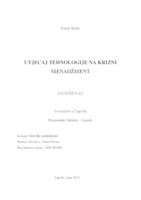 UTJECAJ TEHNOLOGIJE NA KRIZNI MENADŽMENT