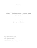 Analysis of Business to Consumer E-commerce Model