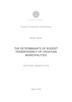 The determinants of budget transparency of Croatian municipalities