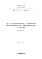 Analiza recentnih trendova na turističkom tržištu Europske unije u drugom desetljeću 21. stoljeća