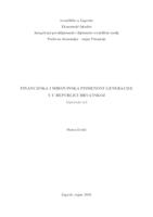 Financijska i mirovinska pismenost generacije Y u Republici Hrvatskoj