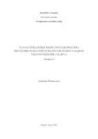 ULOGA STRATEŠKE MAPE UNUTAR PROCESA PROVEDBE POSLOVNE STRATEGIJE POMOĆU KARTE URAVNOTEŽENIH CILJEVA