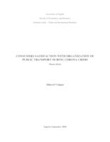 Consumers satisfaction with organization of public transport during corona crisis