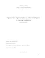 Impact on the implementations of artificial intelligence in the financial institutions