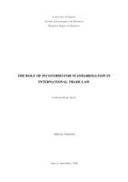 The role of incoterms for standardisation in international trade law