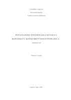 Povezanost investicija i izvoza u kontekstu konkurentnosti poduzeća