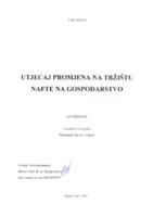 UTJECAJ PROMJENA NA TRŽIŠTU NAFTE NA GOSPODARSTVO