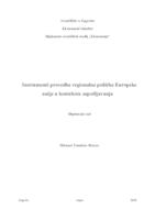 Instrumenti provedbe regionalne politike Europske unije u kontekstu zapošljavanja