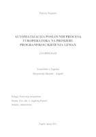 Automatizacija poslovnih procesa turoperatora na primjeru programskog rješenja Lemax