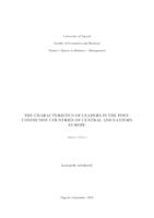 THE CHARACTERISTICS OF LEADERS IN THE POST-COMMUNIST COUNTRIES OF CENTRAL AND EASTERN EUROPE