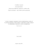 Utjecaj krize uzrokovane pandemijom COVID-19 na hotelijersku industriju u Republici Hrvatskoj na primjeru poduzeća HUP ZAGREB D.D.