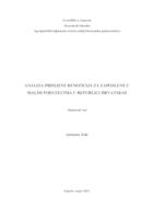 Analiza primjene beneficija za zaposlene u malim poduzećia u Republici Hrvatskoj