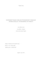 Ekonometrijska analiza povezanosti fiskalne konsolidacije i ekonomske aktivnosti