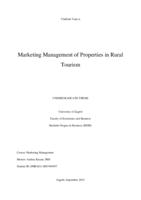 Marketing management of properties in rural tourism