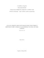 Analiza profitabilnosti hotelske industrije u Republici Hrvatskoj za razdoblje od 2016. do 2020. godine