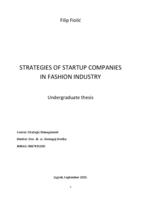 Strategies of startup companies in fashion industry