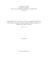 KOMPARATIVNA ANALIZA FINANCIJSKIH IZVJEŠTAJA PODUZEĆA IZ DJELATNOSTI PROIZVODNJE HRANE U REPUBLICI HRVATSKOJ