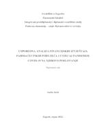 USPOREDNA ANALIZA FINANCIJSKIH IZVJEŠTAJA FARMACEUTSKIH PODUZEĆA I UTJECAJ PANDEMIJE COVID-19 NA NJIHOVO POSLOVANJE