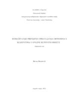 Istraživanje primjene upravljanja odnosima s klijentima u online kupovini odjeće
