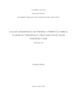 ANALIZA HARMONIZACIJE PROPISA S PODRUČJA POREZA NA DODANU VRIJEDNOST S PRAVNOM STEČEVINOM EUROPSKE UNIJE