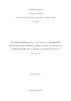 prikaz prve stranice dokumenta Ekonometrijska analiza utjecaja potrošnje obnovljivih i neobnovljivih izvora energije na ekonomski rast u zemljama Europske unije