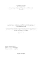 prikaz prve stranice dokumenta Asimetrija učinaka monetarne politike u Europskoj uniji