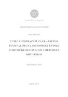 prikaz prve stranice dokumenta Utjecaj potražnje za glazbenim festivalima na ekonomske učinke turističke destinacije u Republici Hrvatskoj